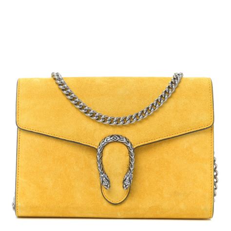 gucci dionysus yellow suede